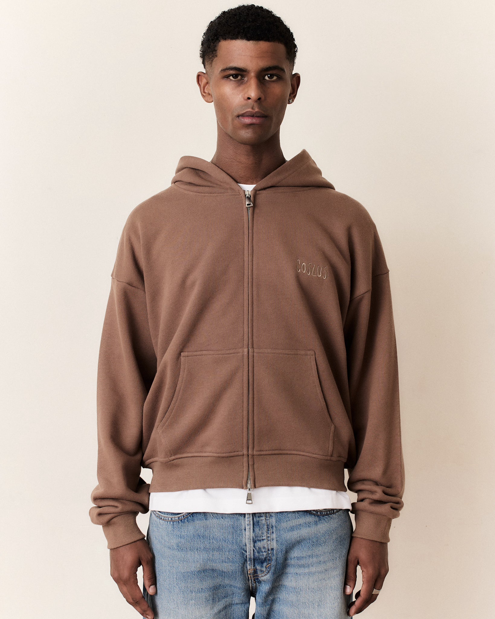 EMBROIDERED ZIP HOODIE – Coszus EMBROIDERED ZIP HOODIE – Coszus